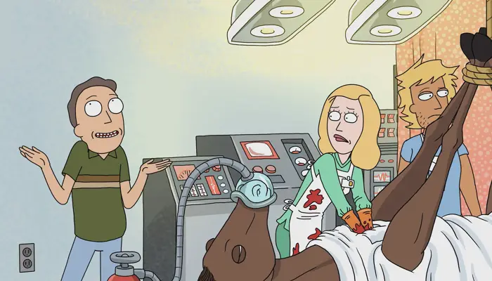 『リック・アンド・モーティ』で、馬医者のベスとジェリー