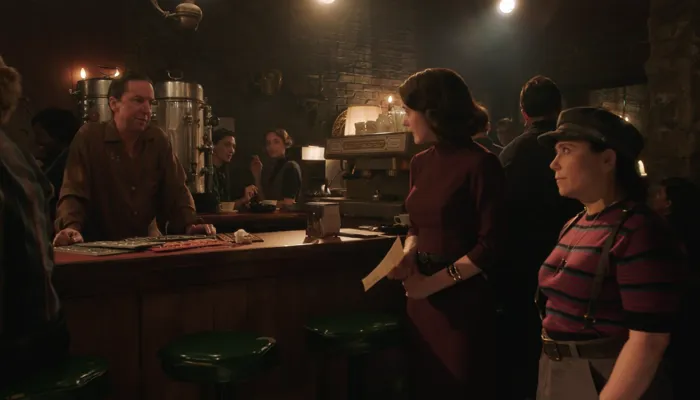 『マーベラス・ミセス・メイゼル』で、バーテンダーがミッジに自分の人生を語る