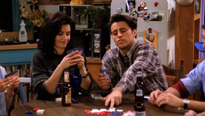 『フレンズ』で、ジョーイはトランプで勝負する