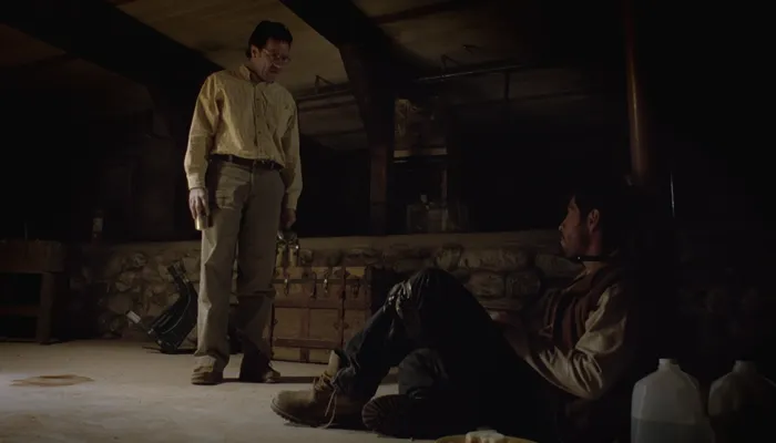 『ブレイキング・バッド』で、監禁中のクレイジー・エイトと会話するウォルター