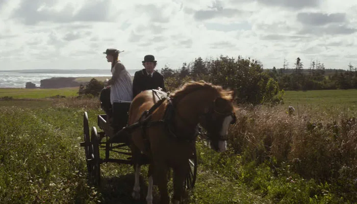 『アンという名の少女』で、マシューとアンは馬車に乗ってグリーン・ゲイブルズに戻る