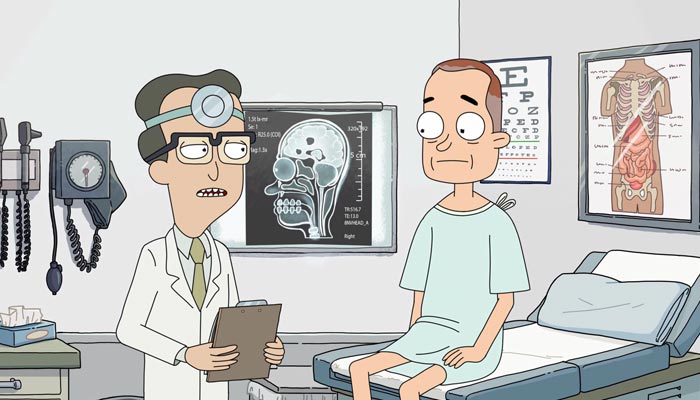 『リック・アンド・モーティ』で、医者はもう少し早く診察に来ればと言ってから「Hindsight is 20/20」