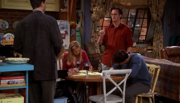 『フレンズ』で、チャンドラーは州の名前を全部挙げられるか競う