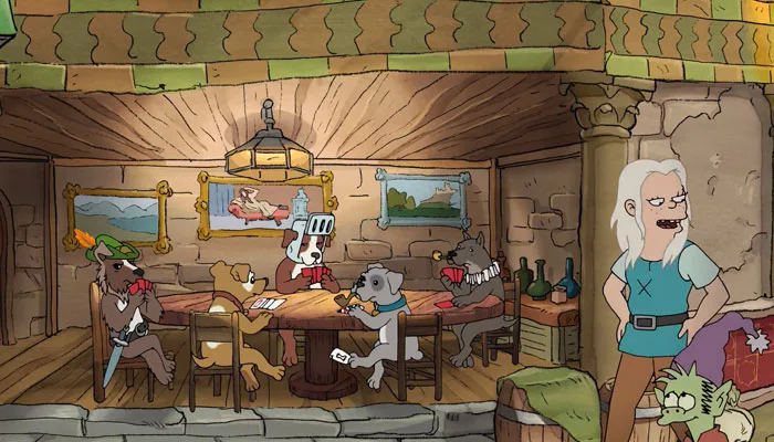 『魔法が解けて』で、「ポーカーをする犬」のオマージュ