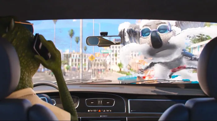 映画『SING/シング』で、競泳用水着Speedoを持ってきたか聞くバスター・ムーン