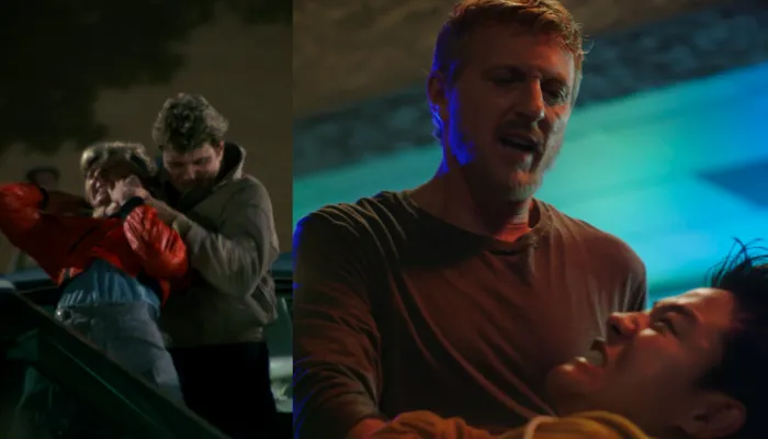 『コブラ会』で、ジョニーは首絞め