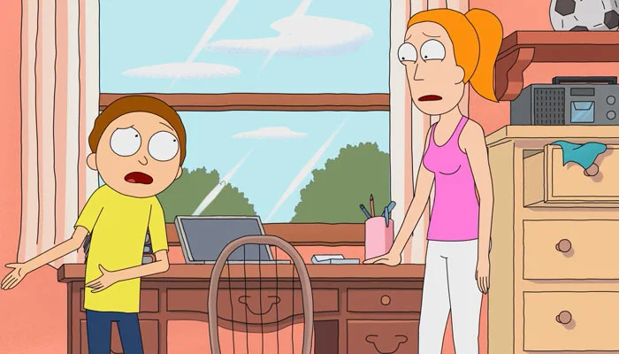 『リック・アンド・モーティ』で、リックがサマーに一緒にテレビを見るよう誘う