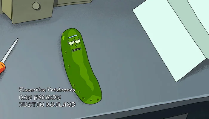 『リック・アンド・モーティ』で、ガレージでキュウリになったリック