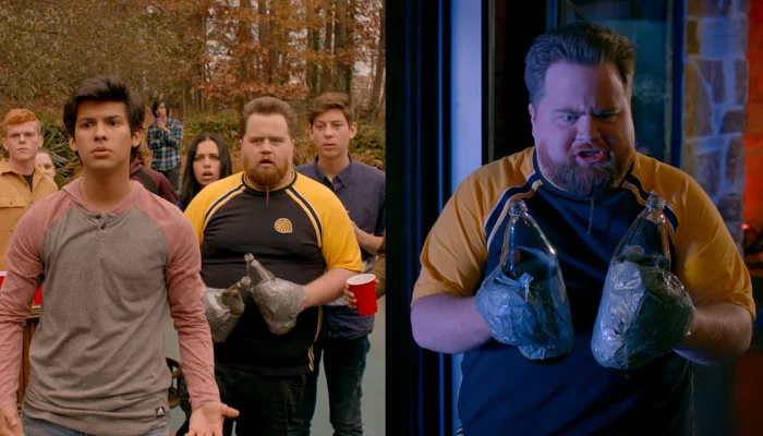 『コブラ会』で、スティングレイは両手を酒瓶にぐるぐる巻