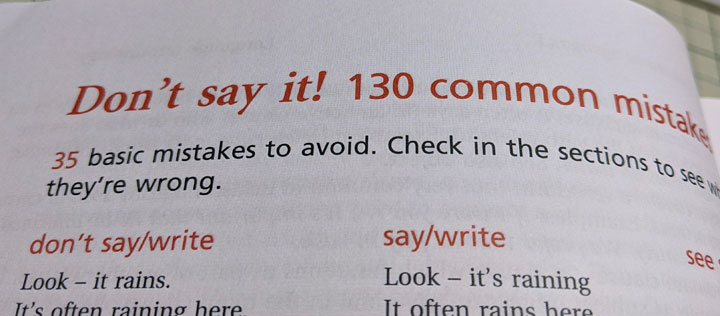 Practical English UsageのDon't say it! 130