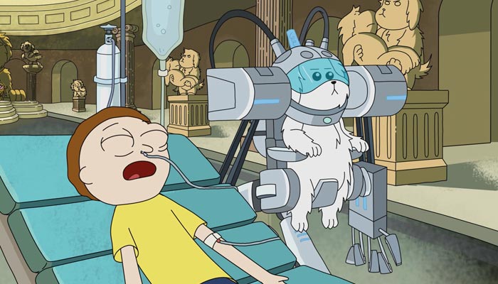 『リック・アンド・モーティ』で、犬のスナッフルズはモーティを助けようとする