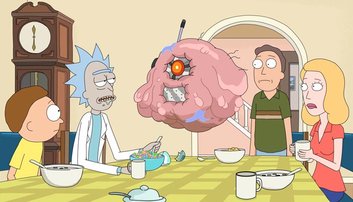 『リック・アンド・モーティ』で、バードパーソンとタミーノ結婚式の出欠の返事をするリック