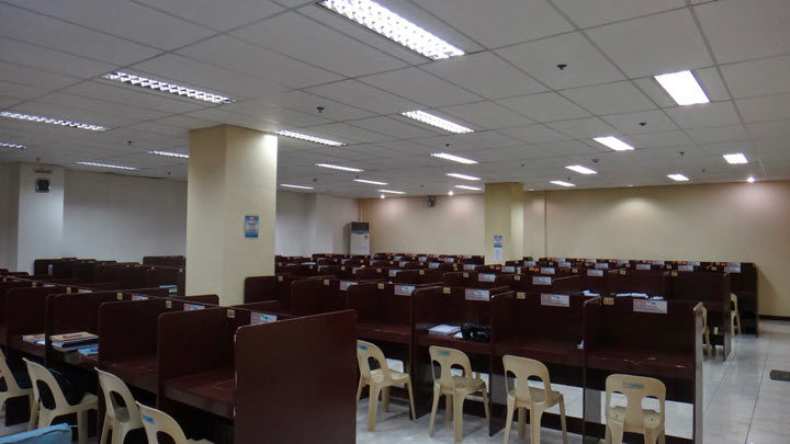 フィリピン留学した学校の自習室