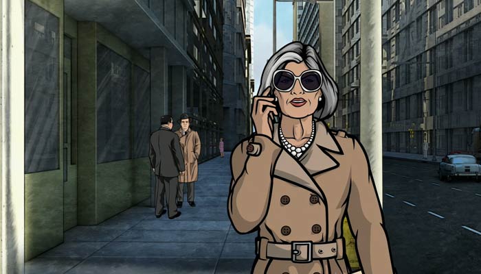 アニメ『アーチャー』で、マロリーはKGBを電話で非難する