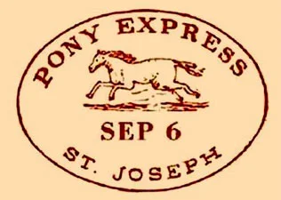 Postmark, Pony Express, 1860, Westbound