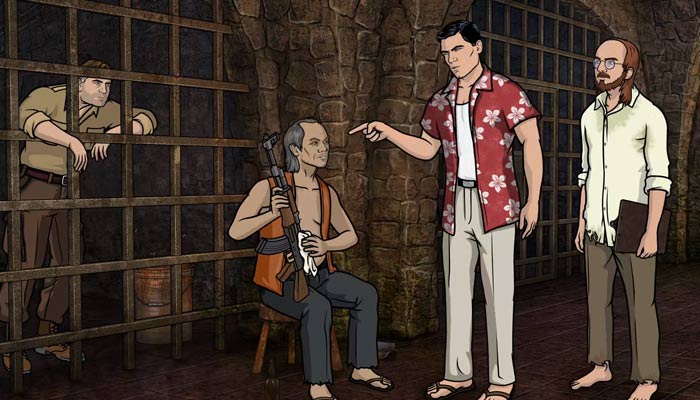 アニメ『アーチャー』で、現地人にwhomの文法間違いを指摘されるアーチャー