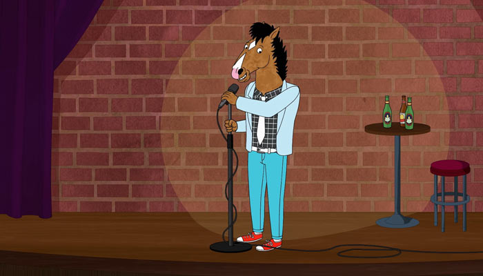 『ボージャック・ホースマン』で、ボージャックは舞台でネタをやる