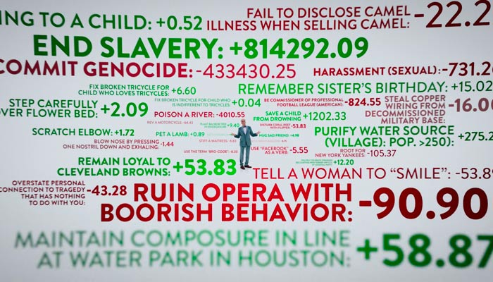 『グッド・プレイス』で、地球での各行為に対する点数