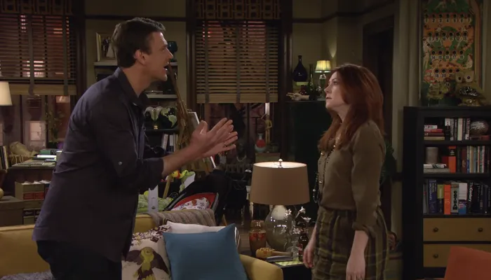 『ママと恋に落ちるまで』で、マーシャルは刑務所に行くようなことはできないとリリーに話す