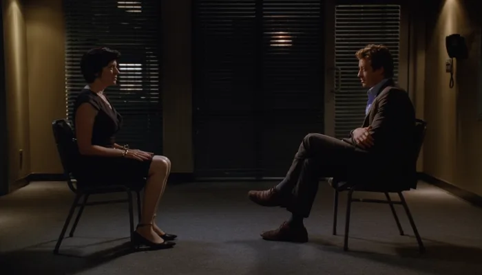 『メンタリスト』で、ジェーンが容疑者を尋問