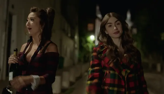 『エミリー、パリへ行く』で、ルーブルにベッドを置けないエミリーはミンディーと飲む