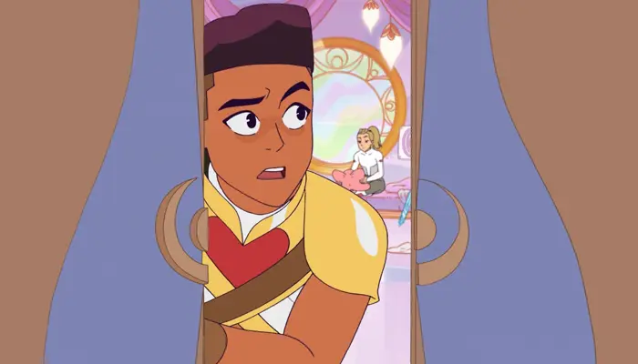 『シーラとプリンセス戦士』で、ボウはアドーラが見つかることを心配