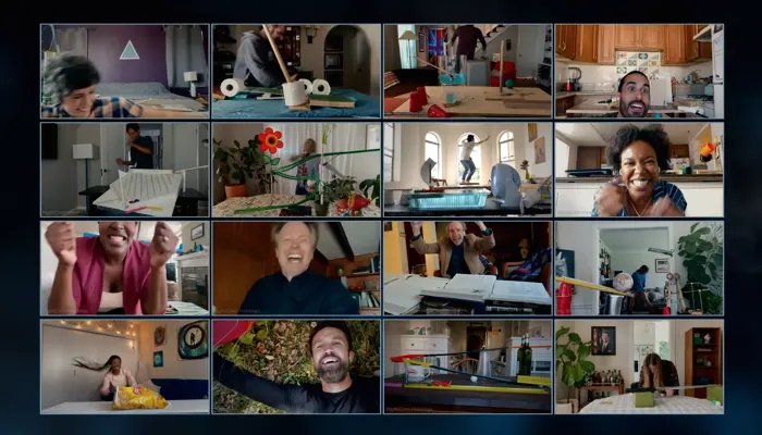 『神話クエスト』で、出演者がテレビ会議