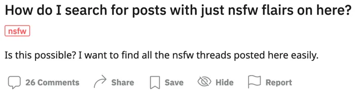 Redditにおける「nsfw」バッジ